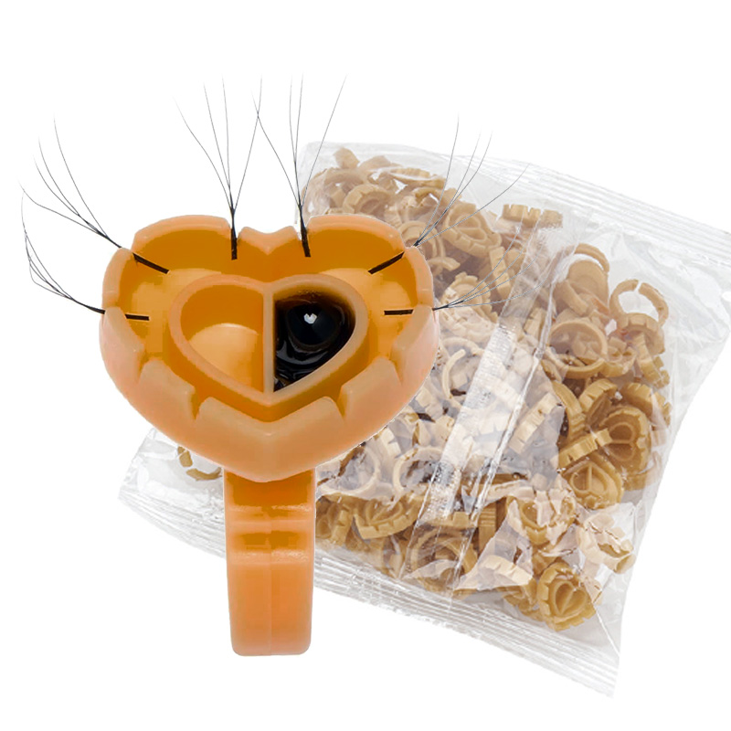 Eyelash Extension Look - 500 anneaux à colle pour extensions