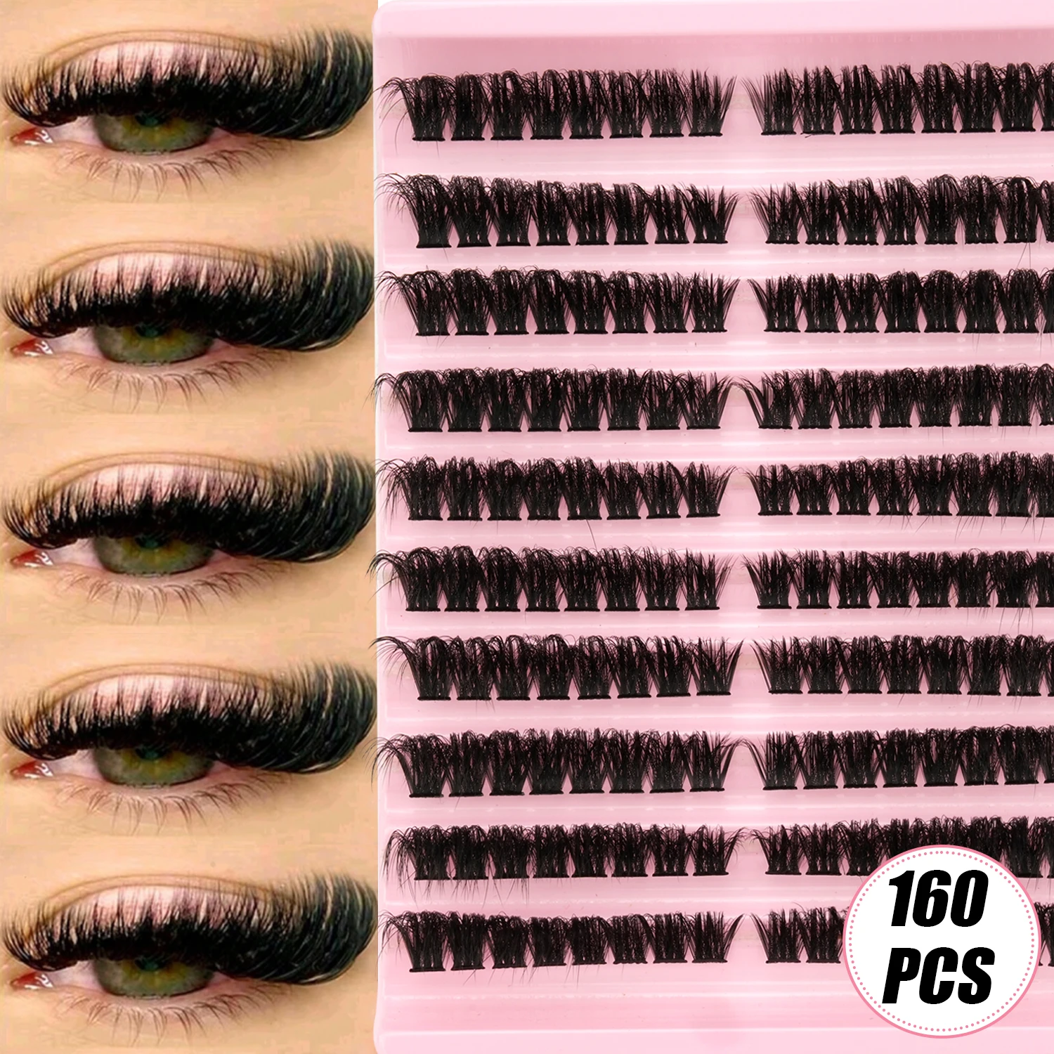 Eyelash Extension Russian - 160 paires de faux cils en