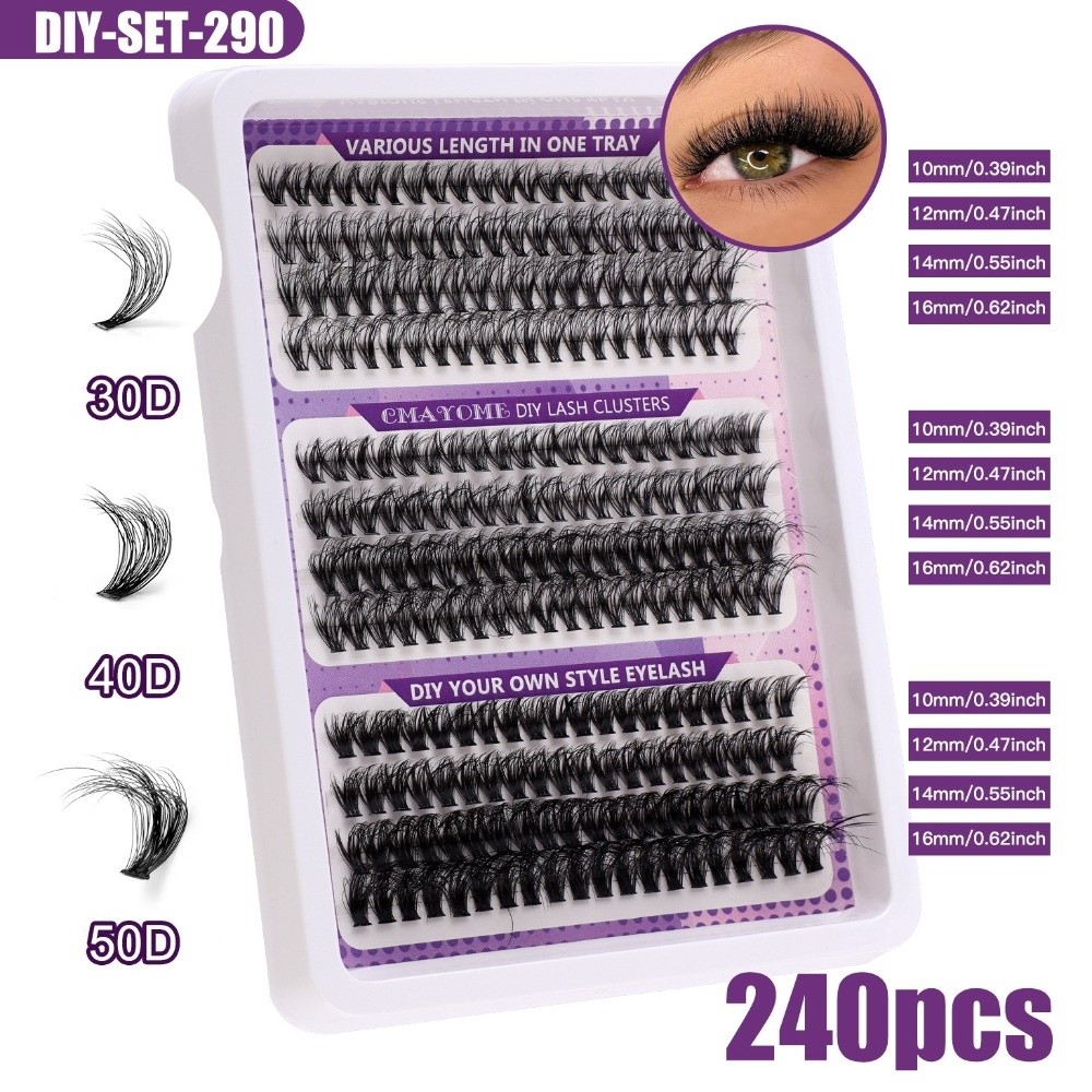 Eyelash Extension Look - Kit d'extension de cils DIY, cils