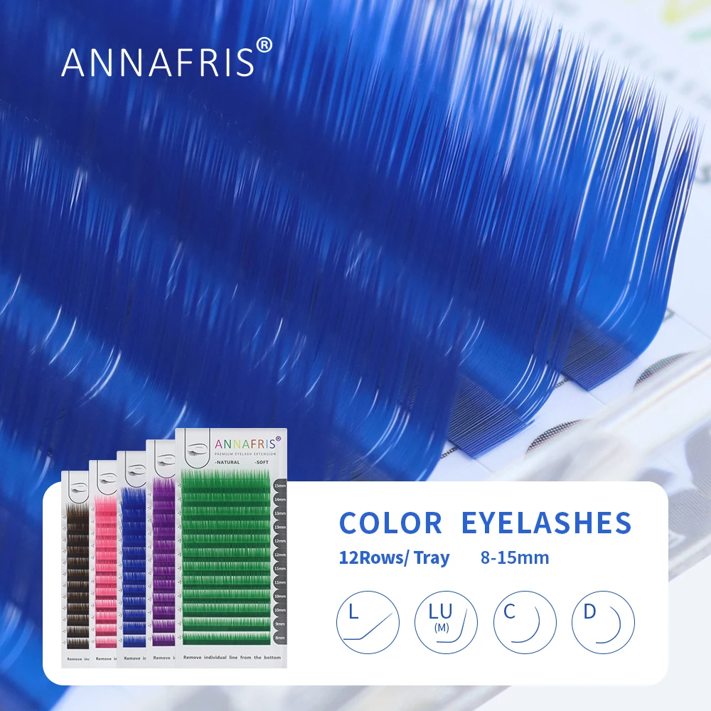Eyelash Extension Russian - ANNAFRIS-Extensions de cils individuels colorés en