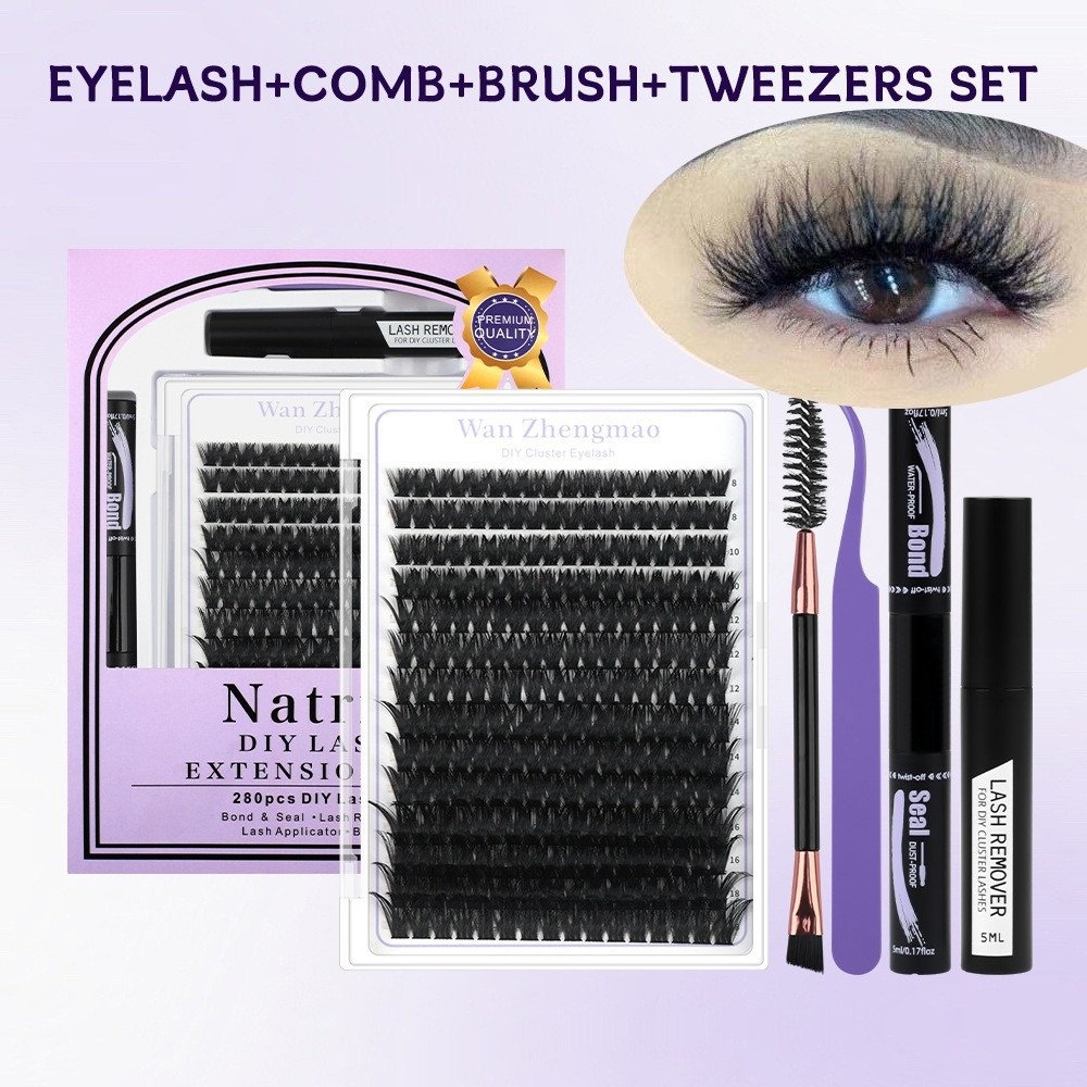 Eyelash Extension Look - Kit d'extension de cils DIY 8-18mm,
