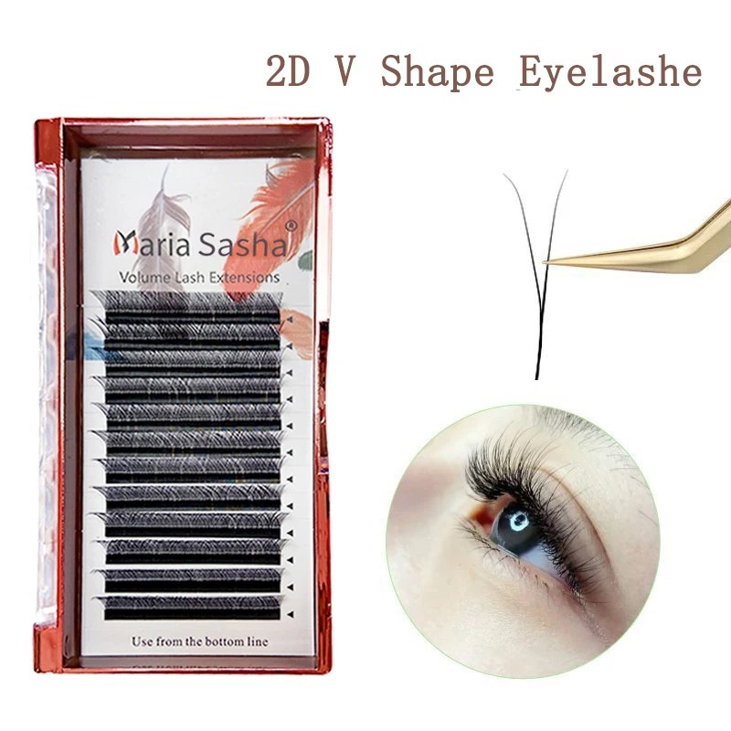 Eyelash Extension Human Hair - MARIA 2D Y forme cils main